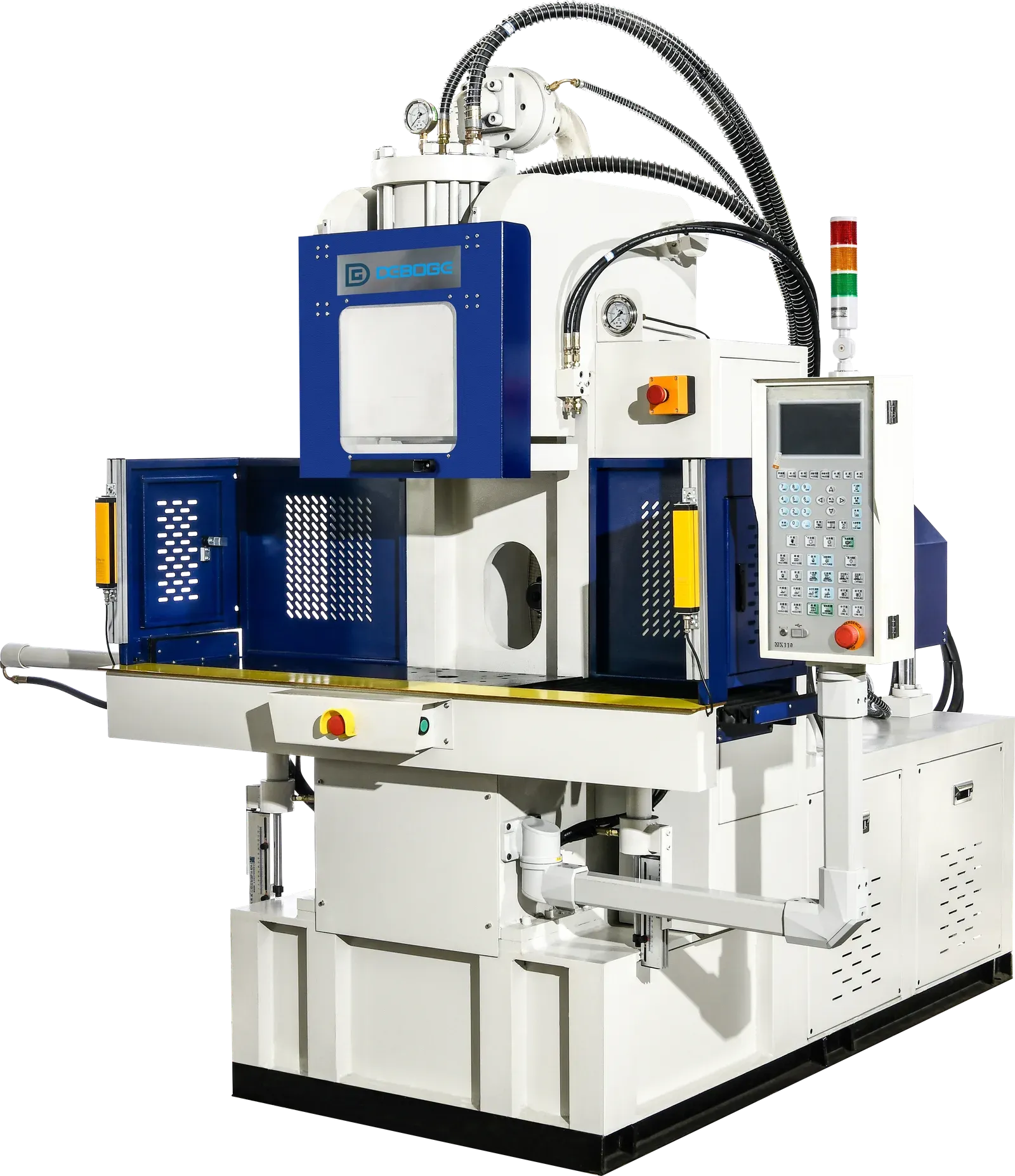 DC Series tie-bar-less vertical clamping machine