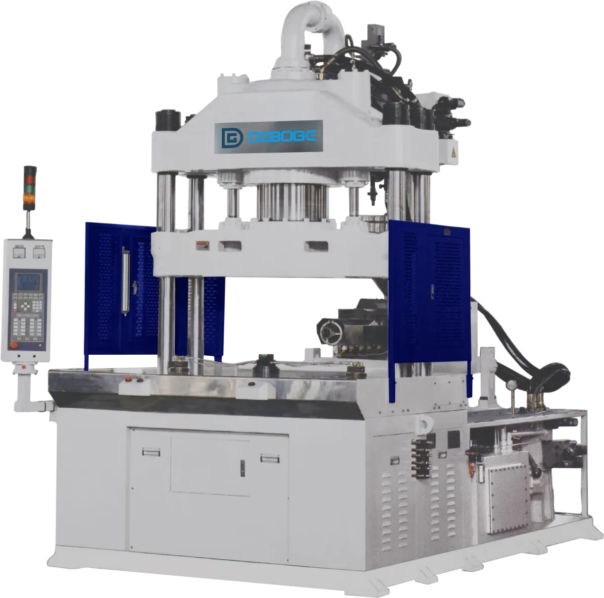DK Series rotary table vertical clamping horizontal injection machine  - rotary table with side injection for larger parts