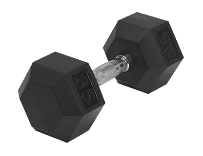 Dumbbell  - metal core with plastic overmold