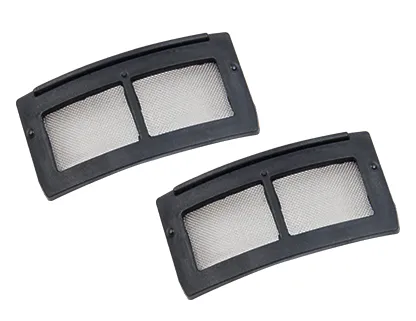 Mesh-overmolded filter  - media bonded to plastic frame