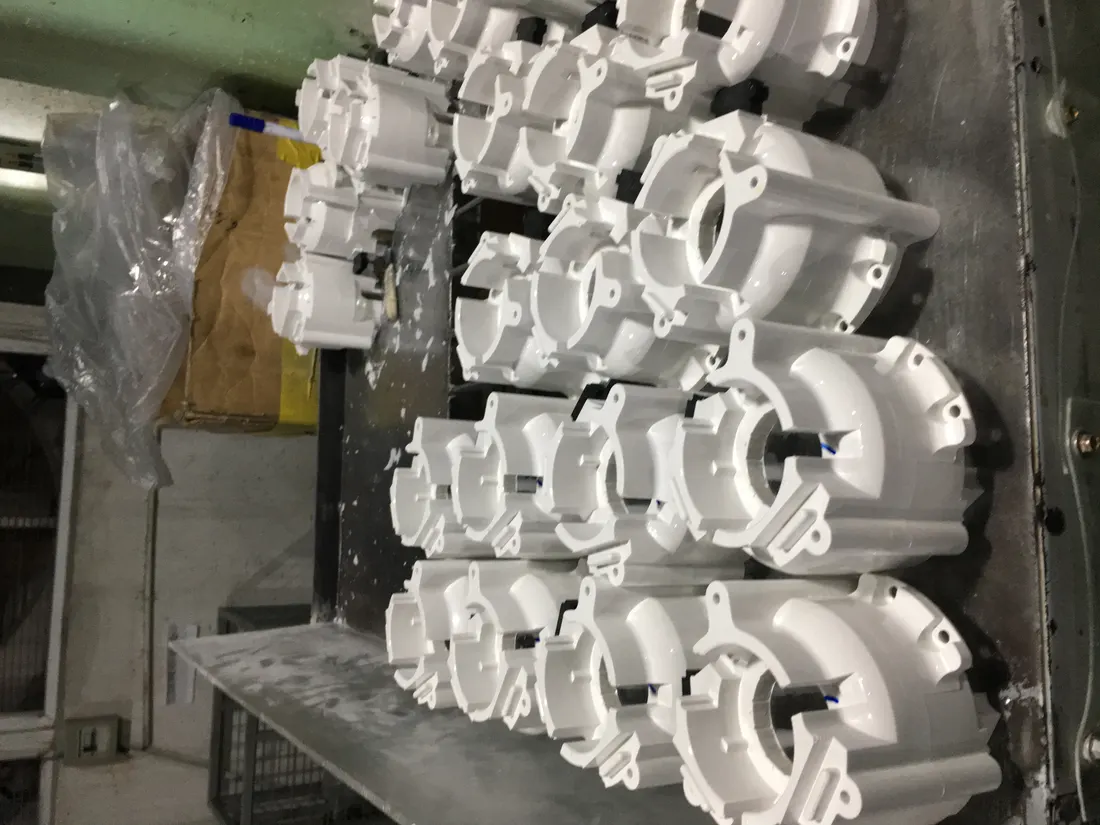 BMC molded industrial components after production
